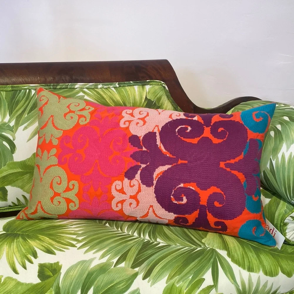 Rhadi by KOKO Totem Embroidered Pillow 15”x 27”